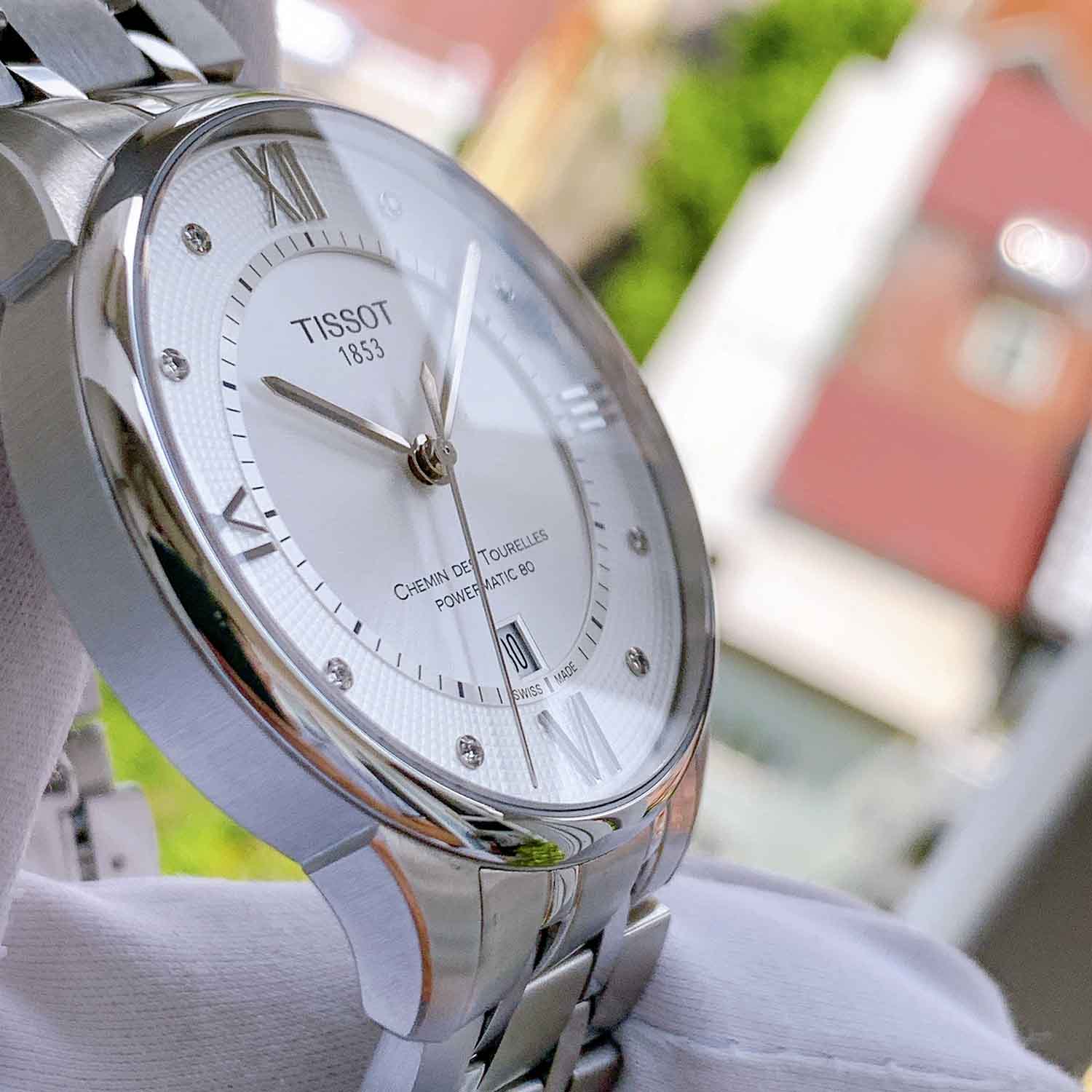 Tissot Chemin Des Tourelles Powermatic 80 Helvetic Silver Dial Silver Steel Strap Watch For Women - T099.207.11.116.00 main image 1